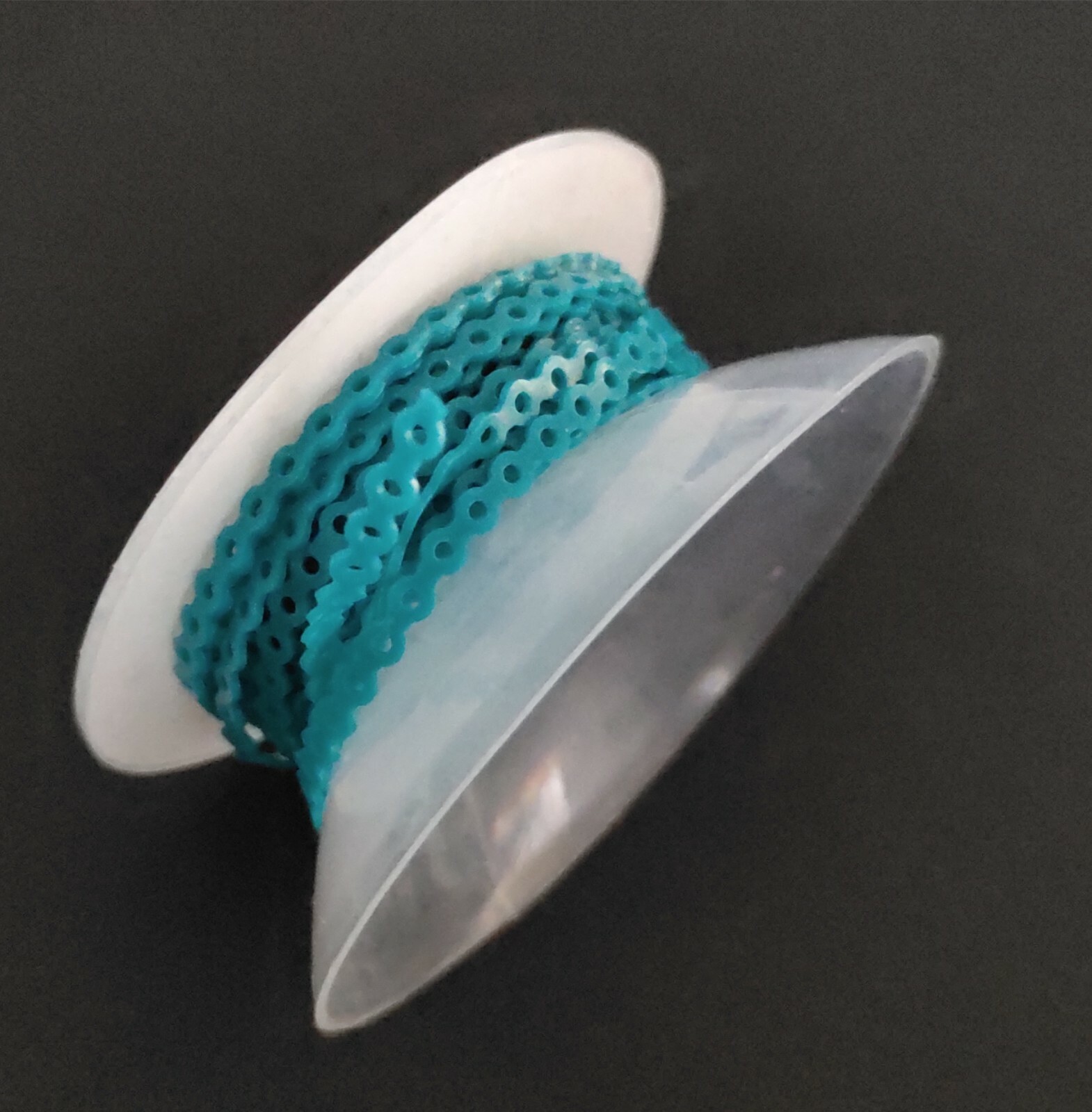 1 Roll Ligature Elastic Ultra Power Chain Teal Color 15 Feet Short Ligas
