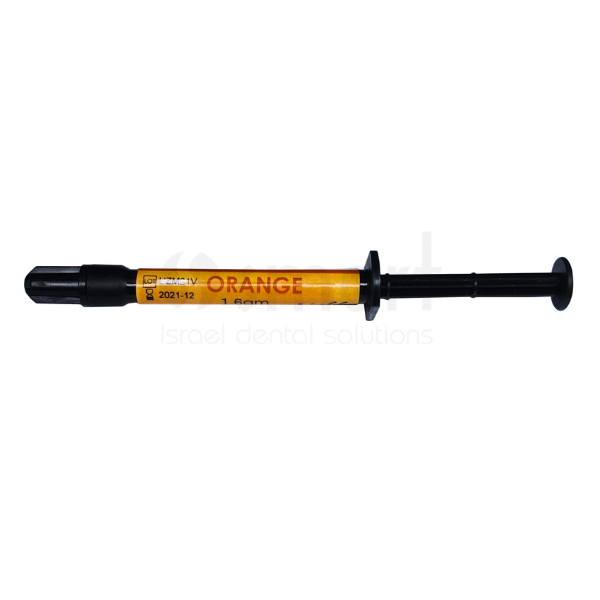 LOTx3 Dental Parafil composite visible flow light cure stain syringe 1.6g Orange