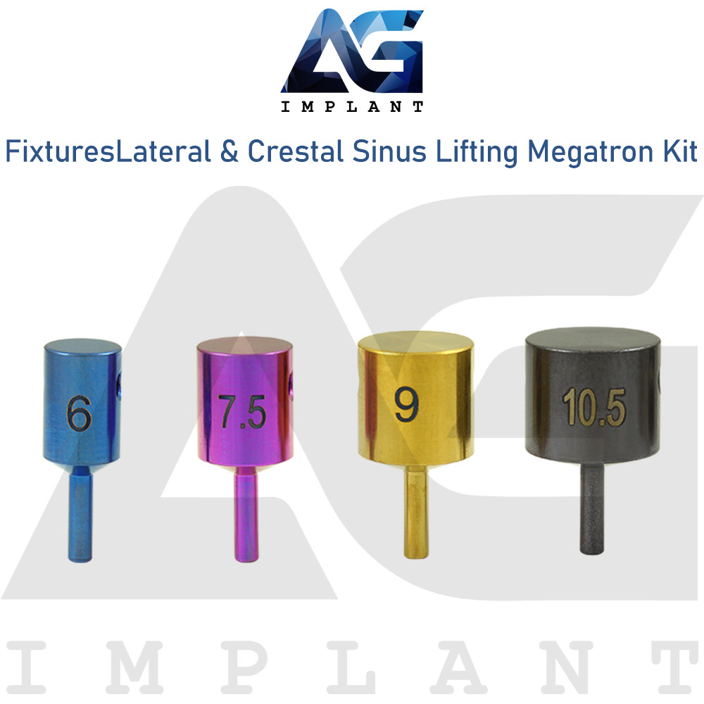 Fixtures Lateral & Crestal Sinus Lifting Megatron Kit Stainless Steel Tools
