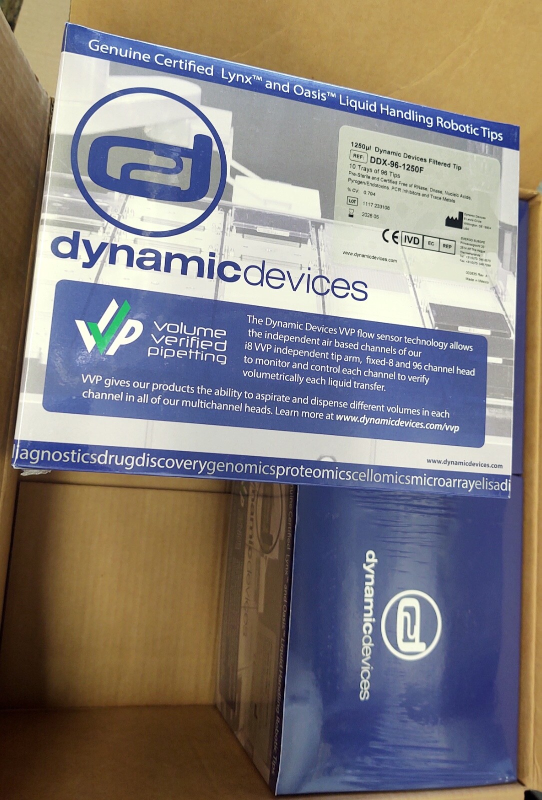 Dynamic Devices 125ul Filtered Robotic Tips Lynx Oasis LM600 LM900 (CASE/3840)