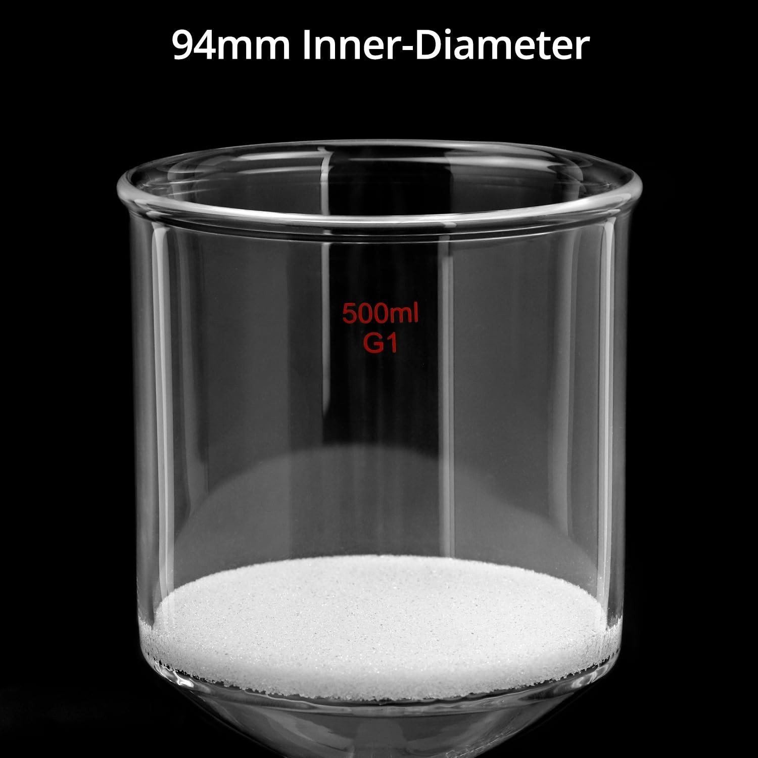 500ml Filtering Buchner Funnel Medium Frit G1 Lab Glassware with Standard 24/…
