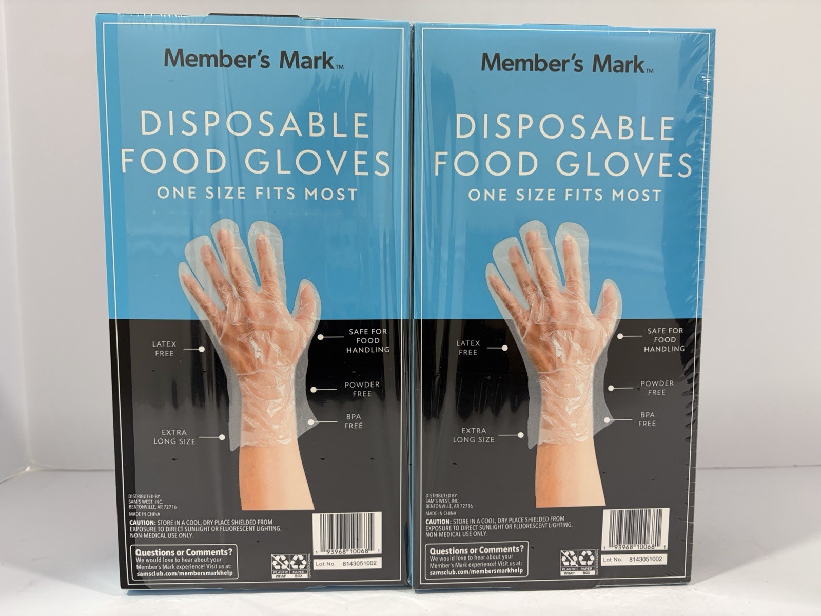 1000 Disposable Clear Gloves Latex Free Plastic Food Safe 2 Boxes 500 Ct 💨 Ship