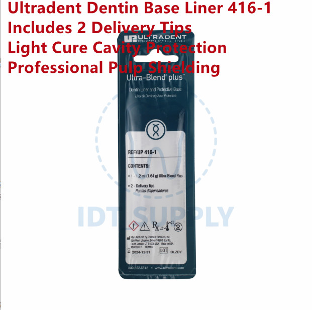 Ultradent Dentin Base Liner 416-1 2 Delivery Tips Light Cure Cavity Protection