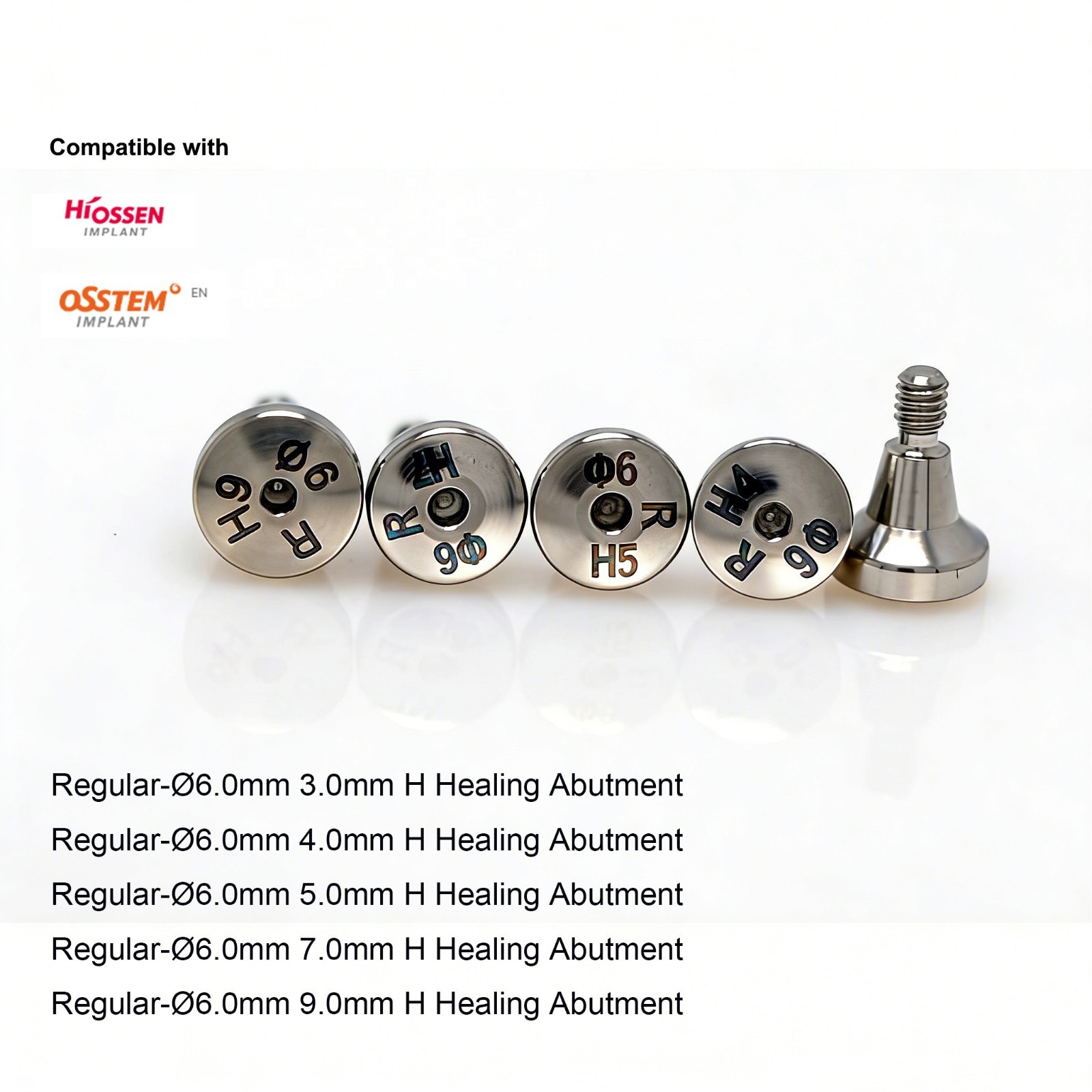 Dental Healing Abutment Mini Regular Cover Screw Fits Hiossen Implant 5/10/20Pcs