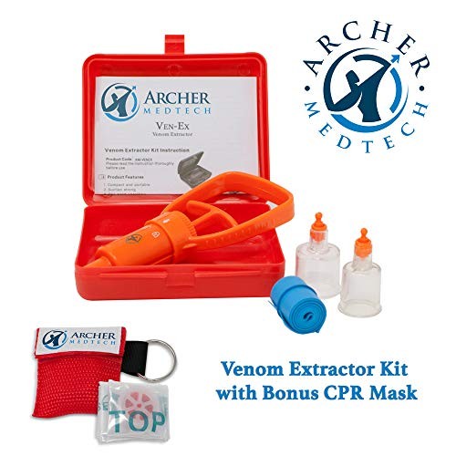 Ven-Ex Snake Bite & Bee Sting Kit – Venom Extractor, Tourniquet, CPR Shield for