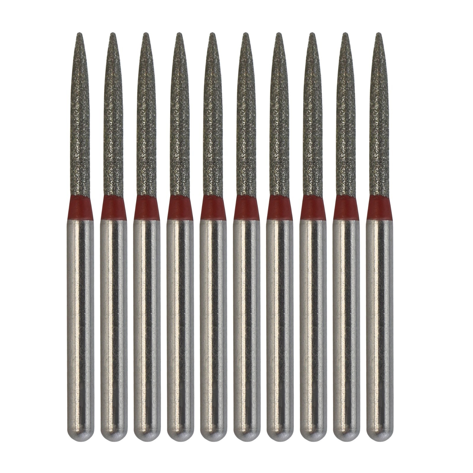 Dental Diamonds Flame Burs 863/012F Fine Grit Red FG for High Speed Handpiece