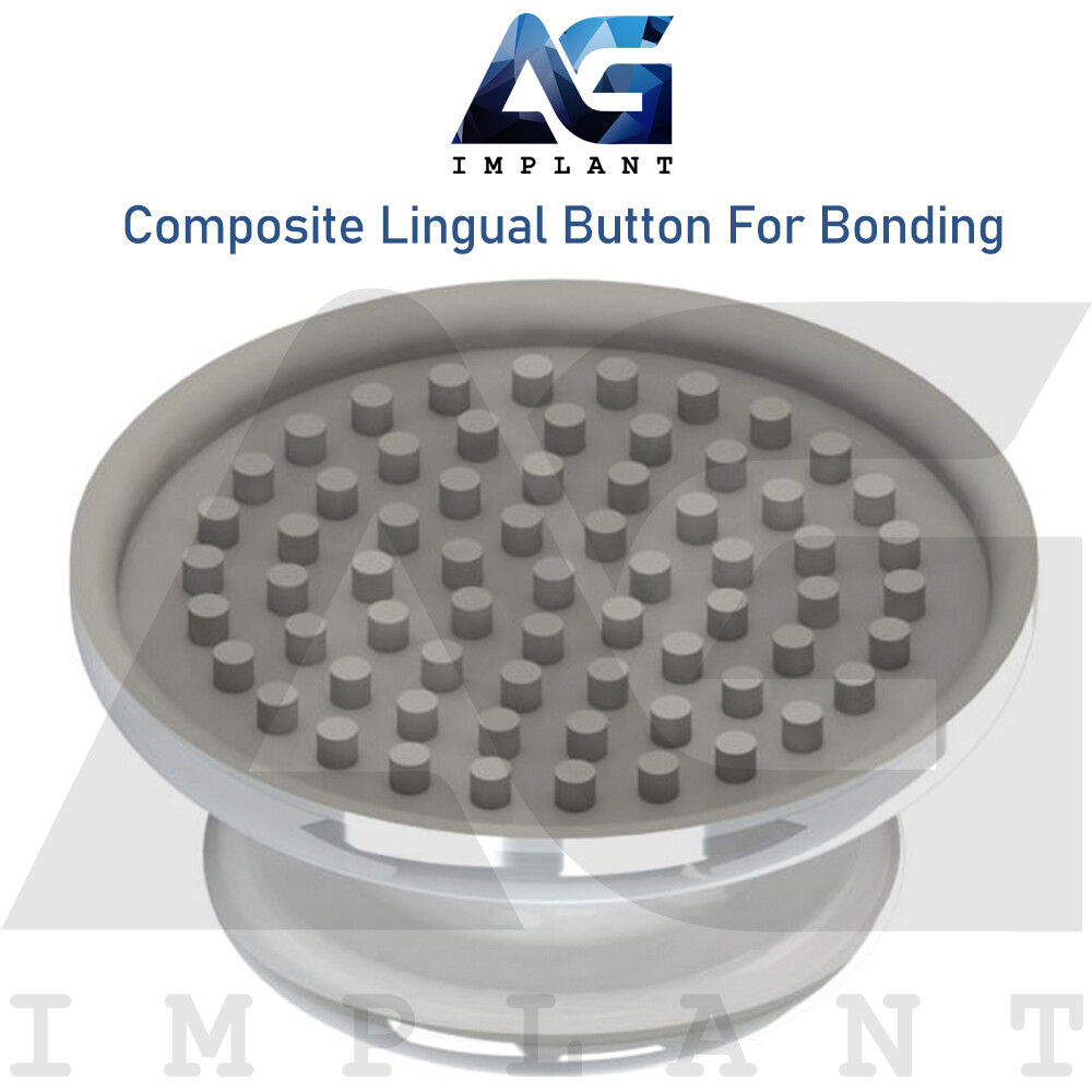 Composite Lingual Button Bonding Convex Round Base Brackets Orthodontic Dental