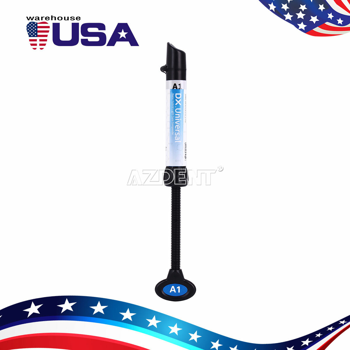 DENTEX Dental Syringe Universal Composite Light Curing Resin Refill Shade A1