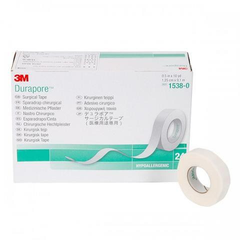 Durapore Medical Tape, Silk-Like Cloth 1/2 Inch X 10 Yard White, 1 Roll