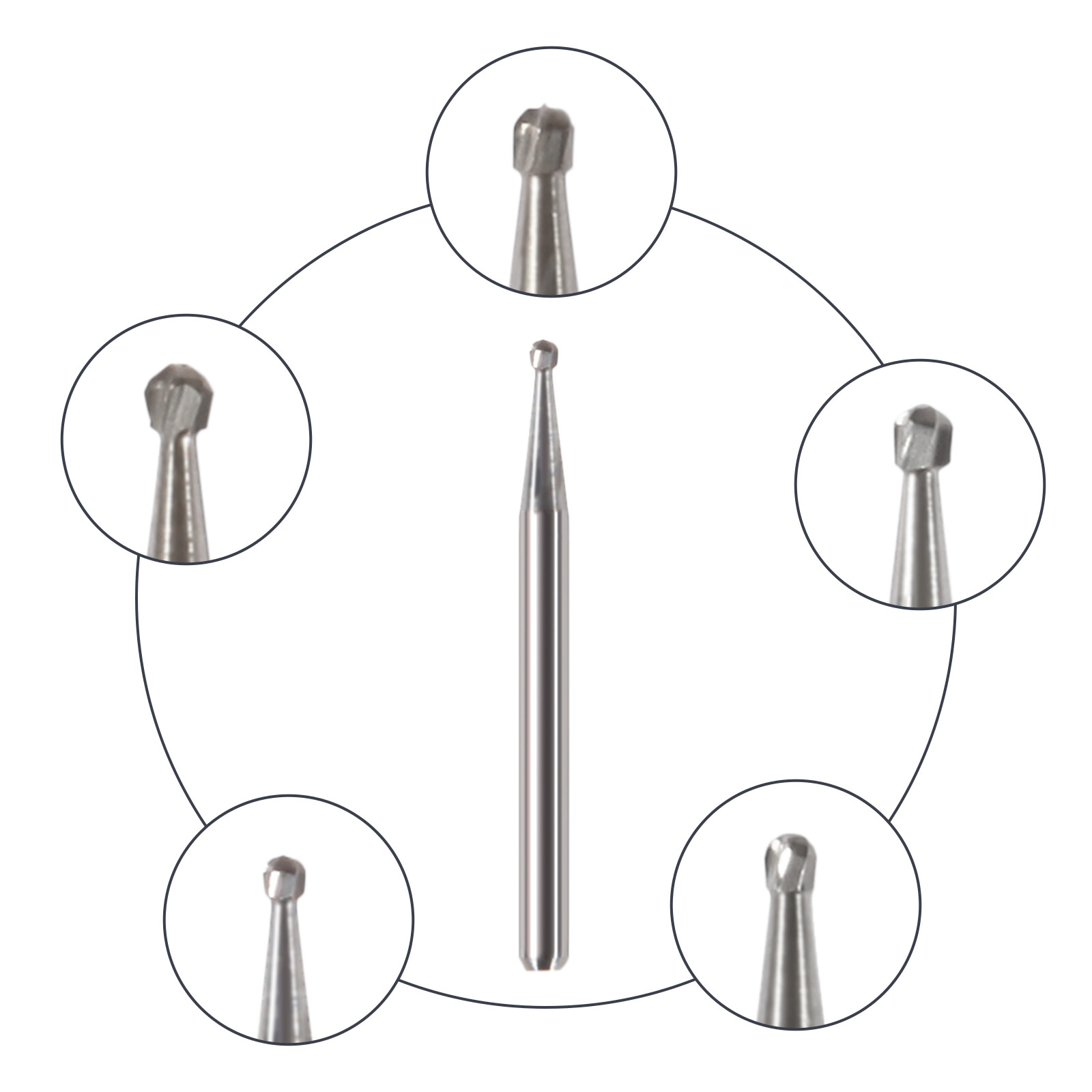 10 pcs Dental Orthodontic High-Speed Carbide Burs FG Debonding And Finishing