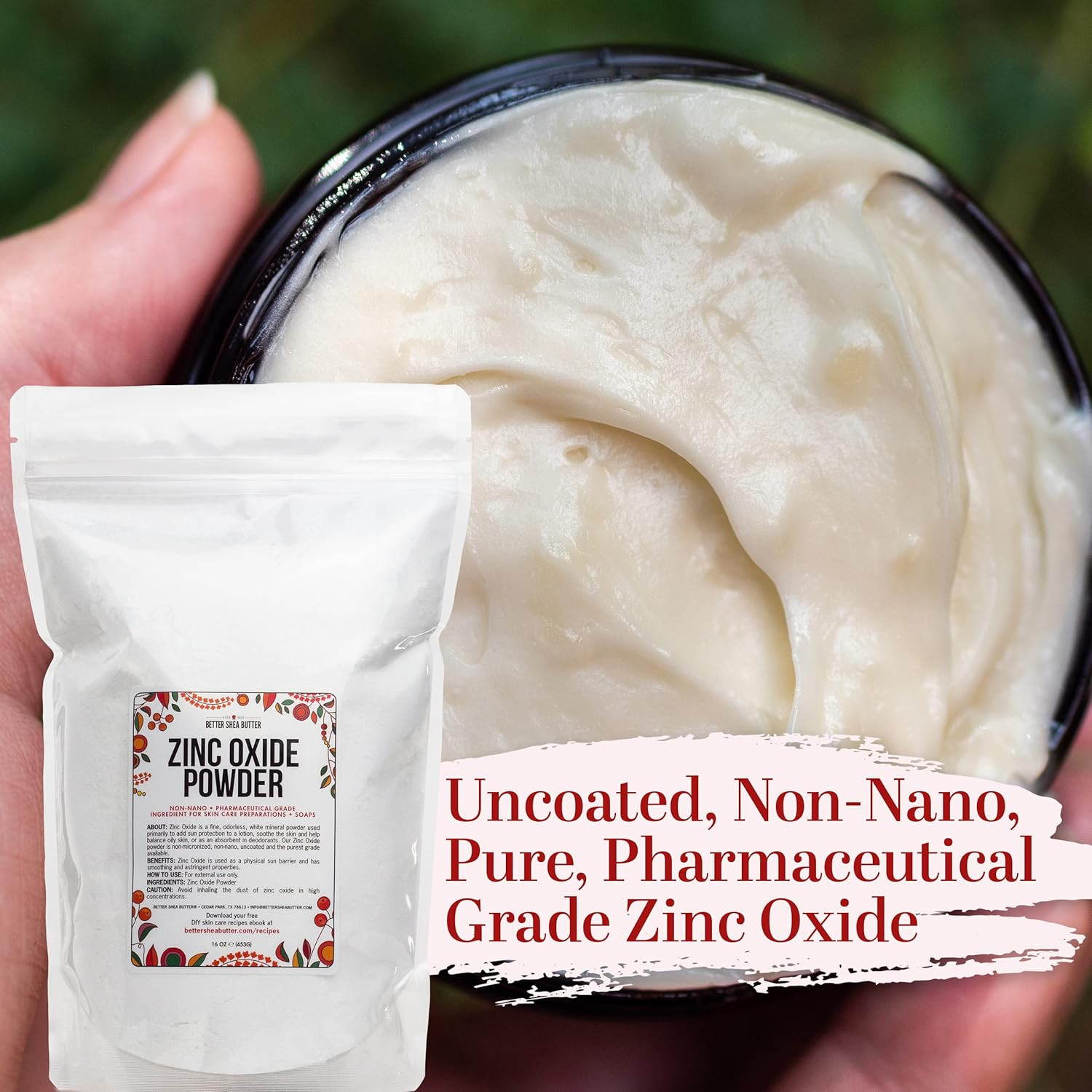Zinc Oxide Powder | Uncoated, Non Nano Zinc Oxide | Pure, Pharmaceutical Grade |