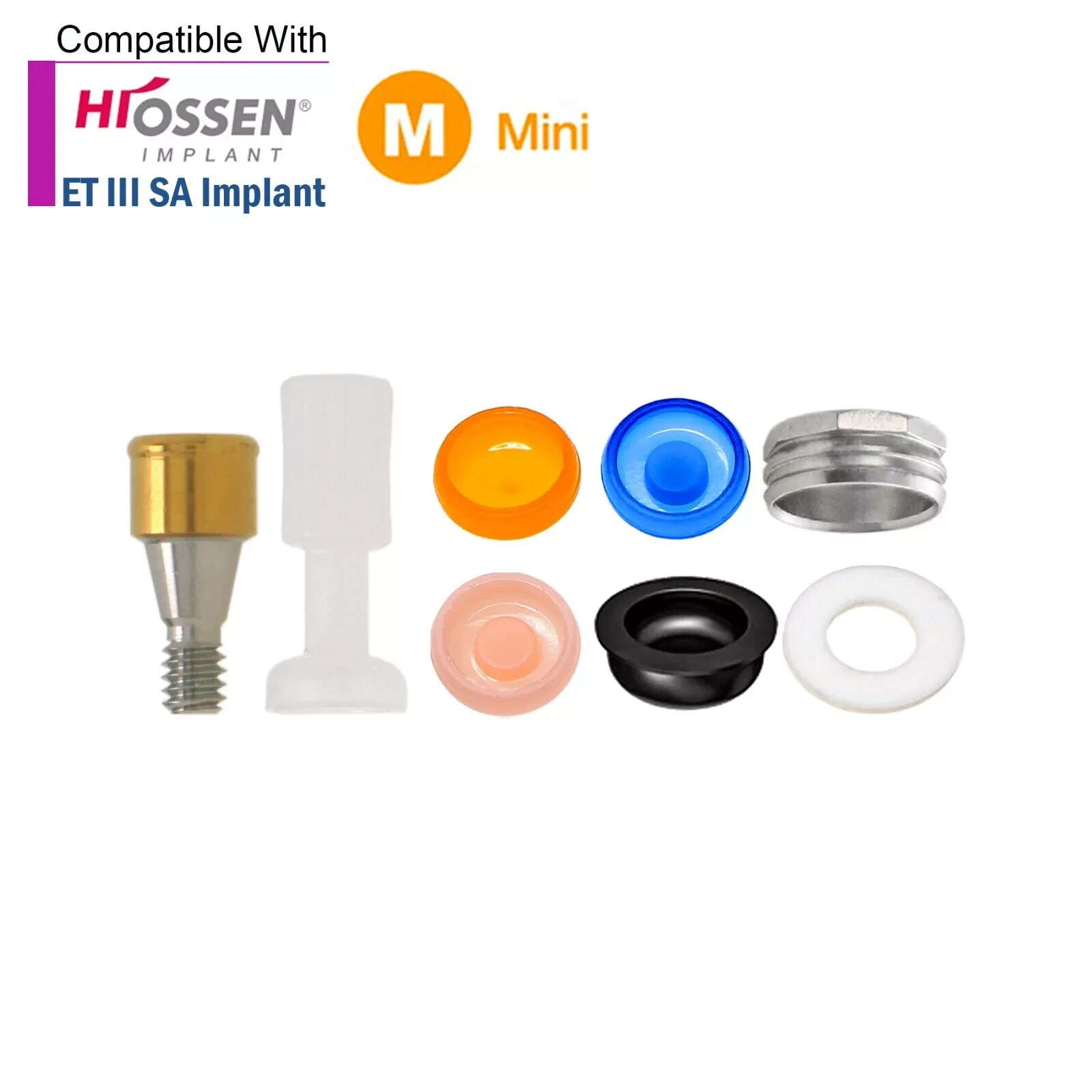 Hiossen ET Locator Overdenture Abutment Male Cap fit Osstem Mini/Regular Dio 3.7