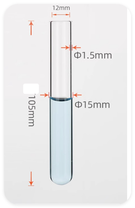 Lab supply Quartz tubes BiO2 Vitro Test tube 10ml 15 20 25 30 35 45 50ml Tube