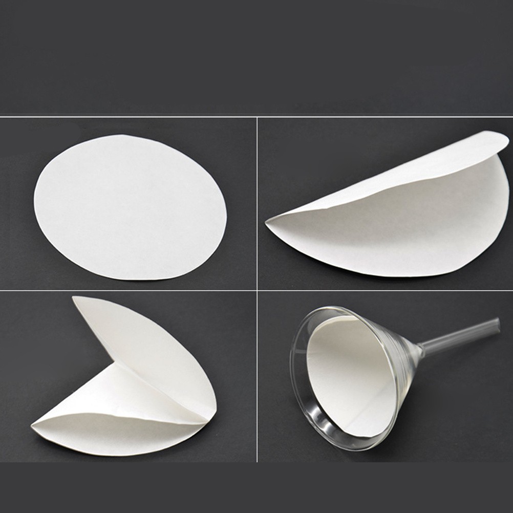 Premium Qualitative Filter Paper for Lab Use White Cotton Pulp 1 Box 100pcs 15cm