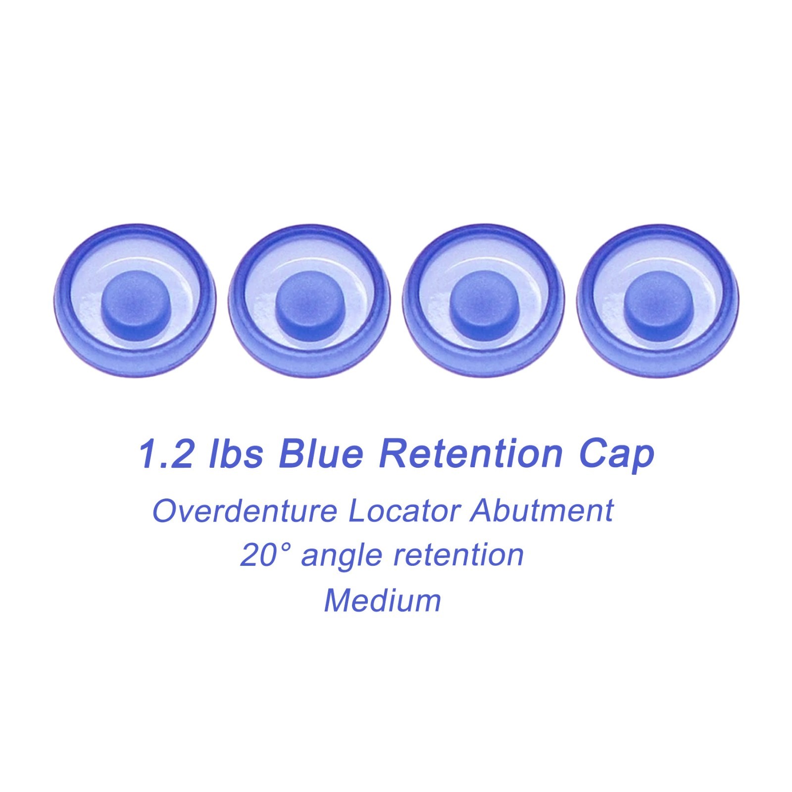 US Locator Retention Cap Overdenture Inserts Blue 1.2lbs 4/8Pcs