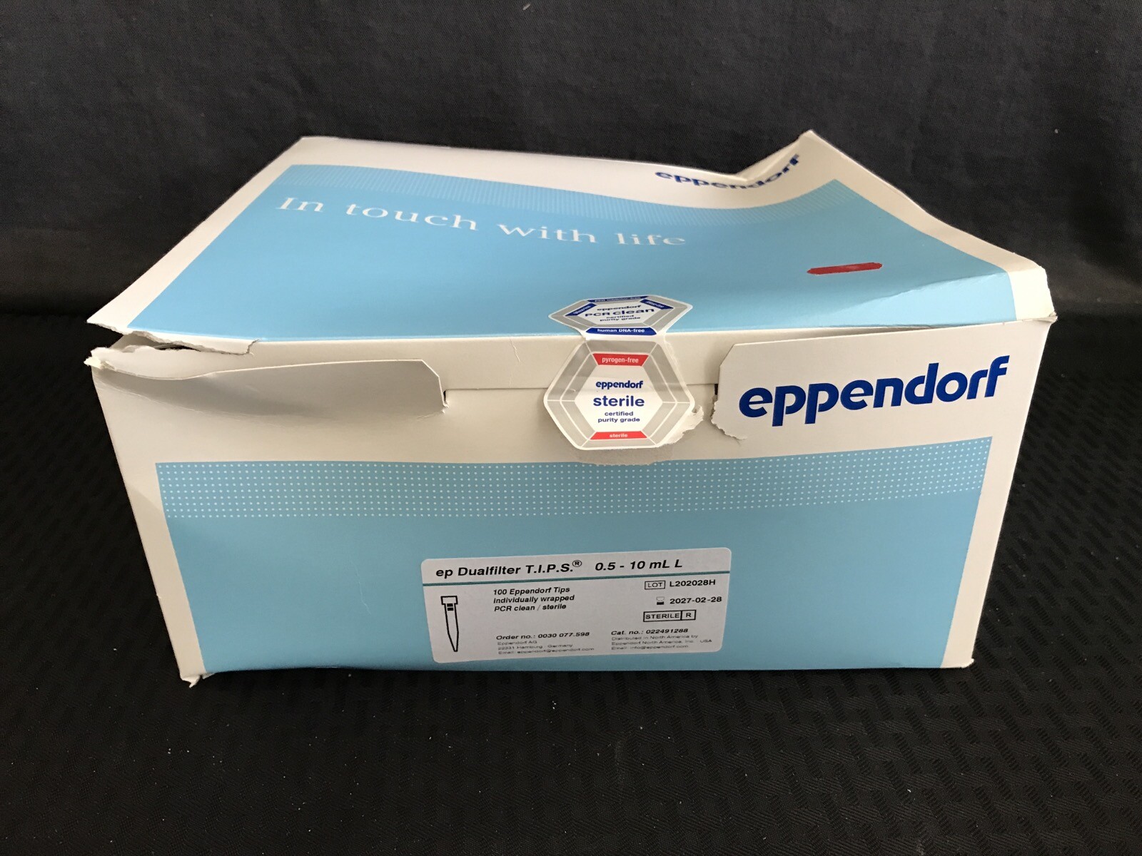 (100) EPPENDORF ep Dualfilter T.I.P.S. 0.5-10mL PCR Pipette Tips 022491288