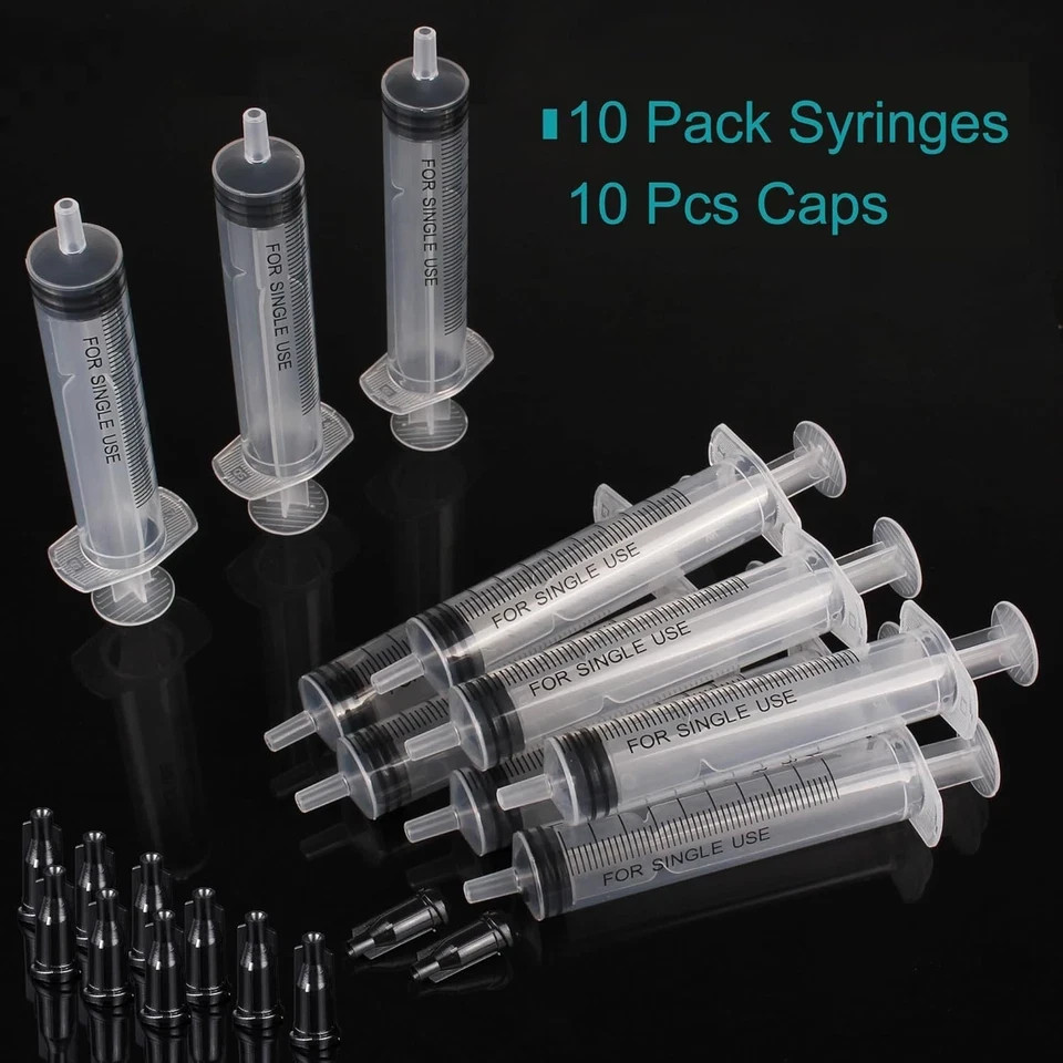10ml Syringe Without Needle – 10 ml Small Plastic Syringes Sterile…