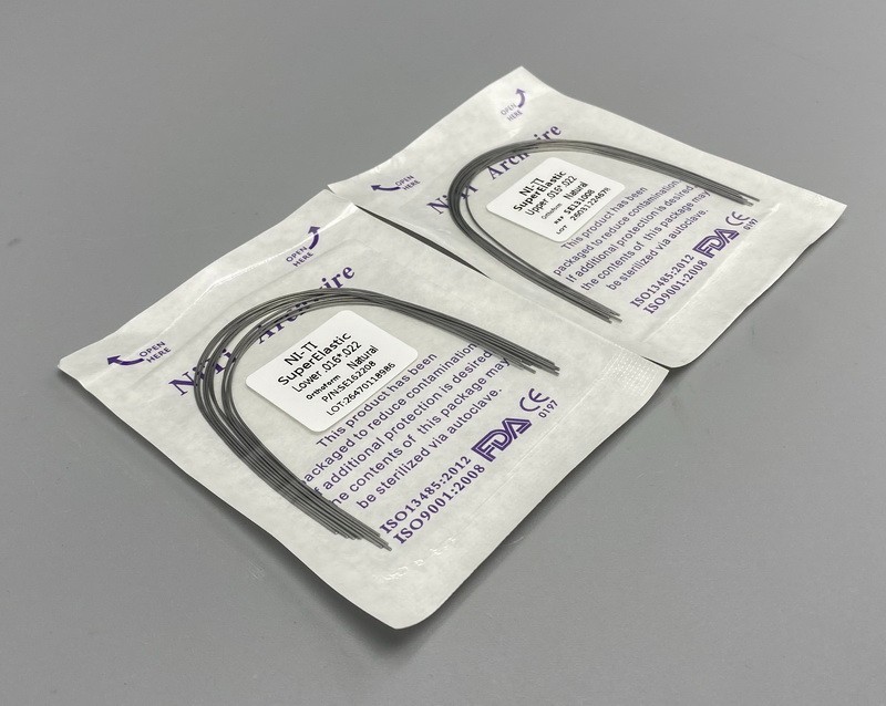 Dental Orthodontic Arch Wire Super Elastic Niti Round Rectangular Natural Form