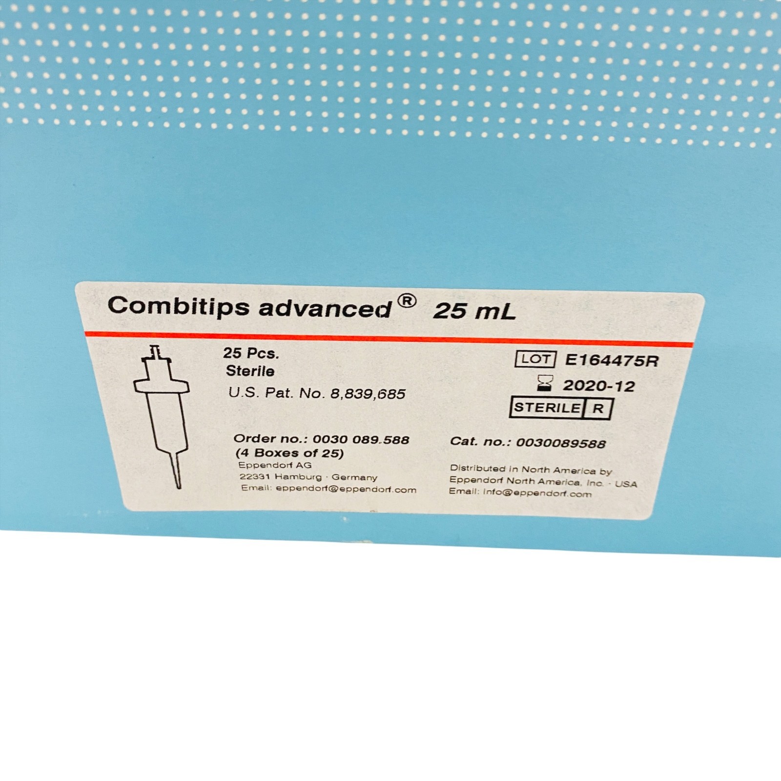 Eppendorf 0030089588 Combitips advanced 25 mL Sterile, 25 Pcs