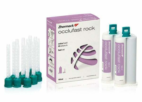 Zhermack Occlufast Rock Bite Registration Extra Hard Fast Set 2pk w/ Tips