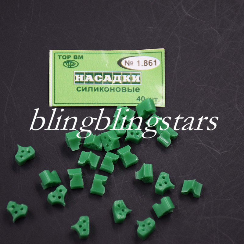 40 Pcs Silicon Rubber Elastic Wedges Add On Dental Contoured Matrices Triangle