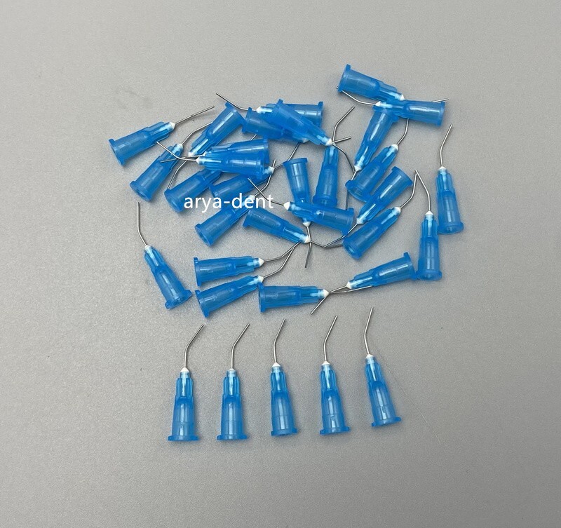 Dental Pre Bent Tip Etchant Needle Tips for Etch Gel Composite Flow Applicator