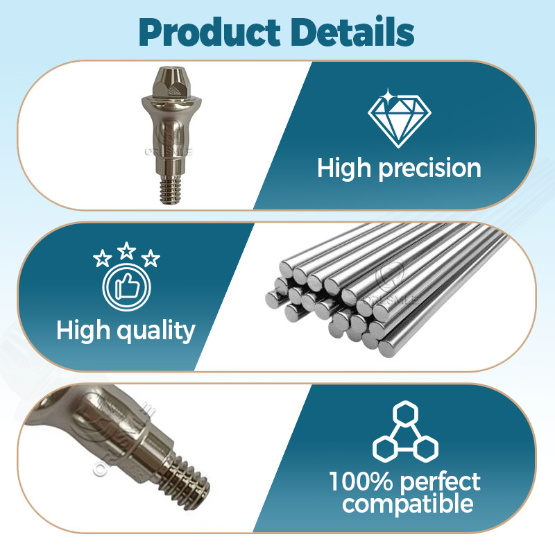 5 pcs Multi unit straight abutment fits to C-TECH platform D5.0