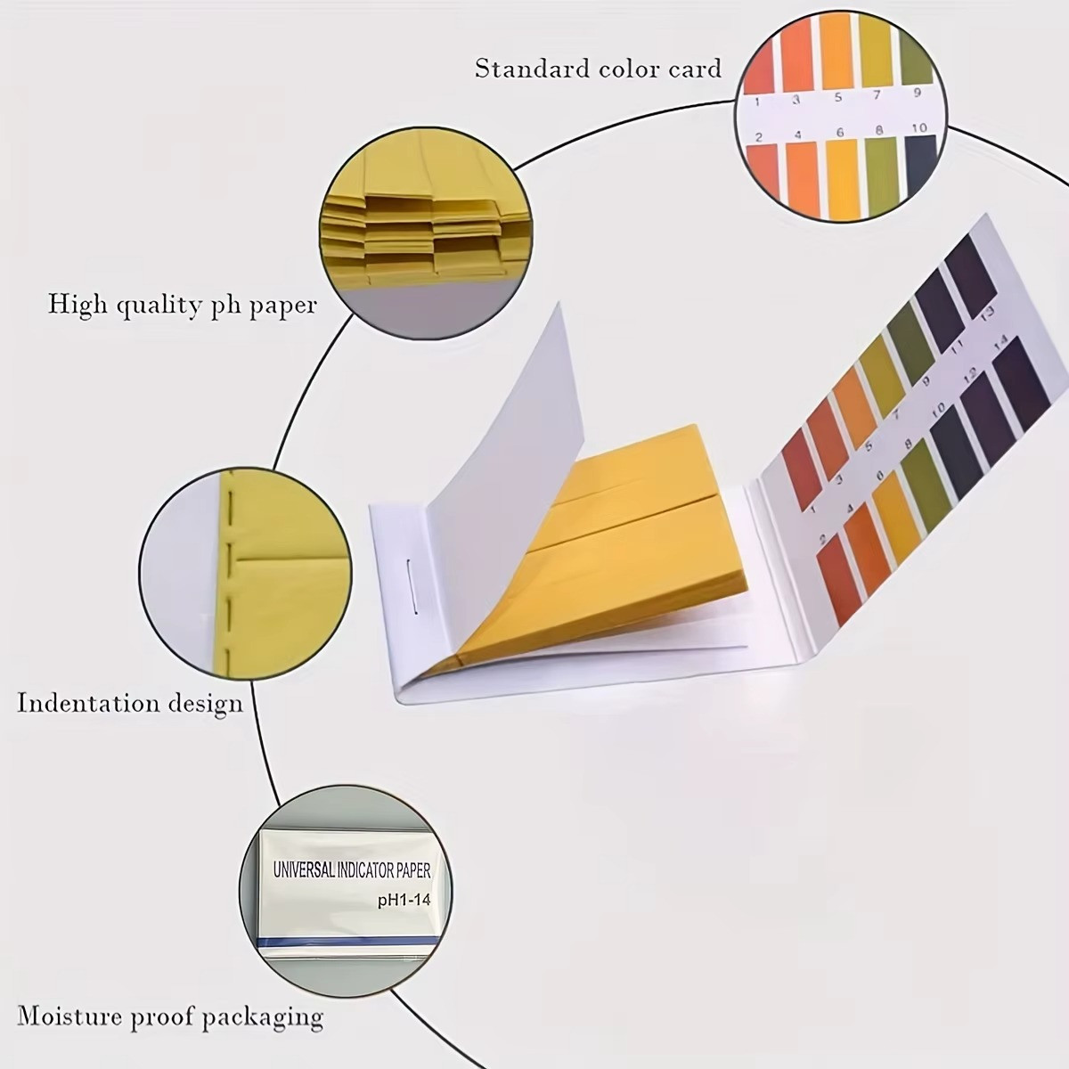 1-14 pH Indicator Test Strips Laboratory Paper Litmus Tester Urine Saliva