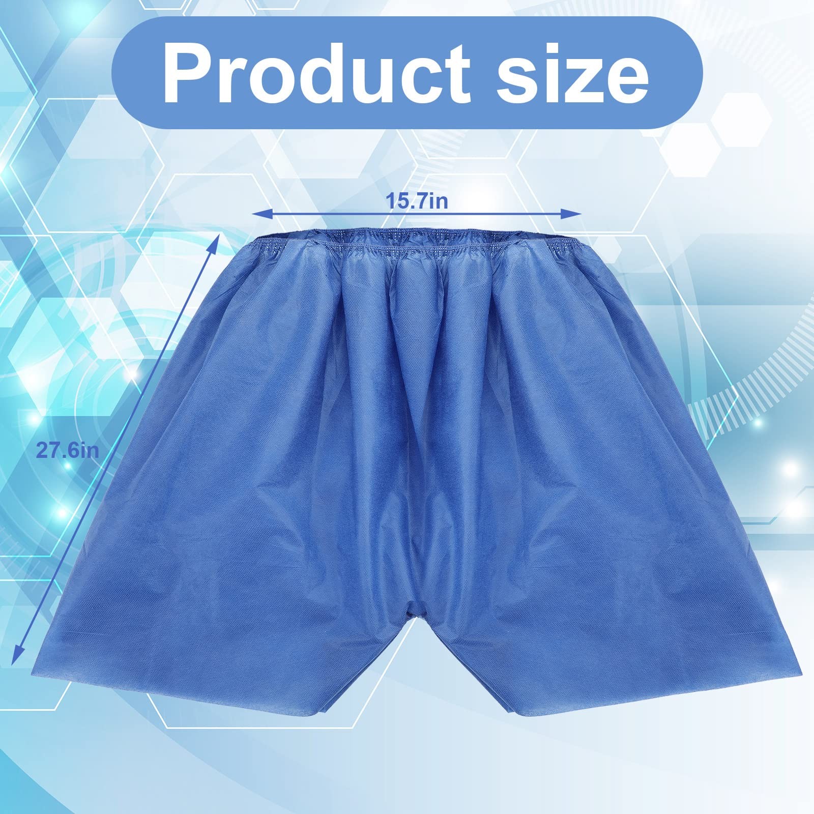 100 Pcs Disposable Exam Shorts Medical Patient Exam Wear Short Non Woven with El
