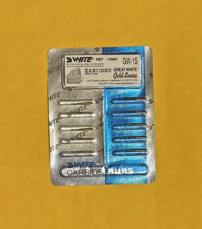 Great White FG #GW1, GW1S, GW2R, GW2P, GW4R, GW6R, GW8R, carbide burs 10/pack