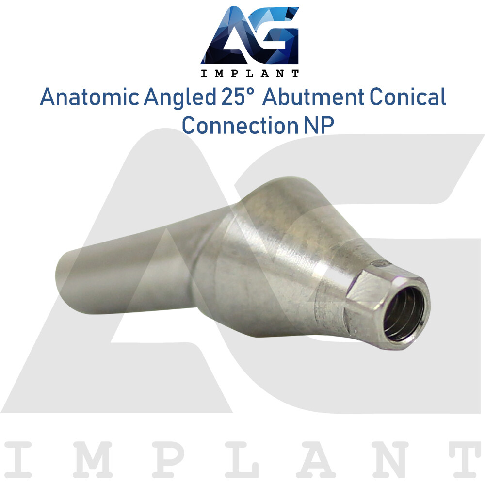 5x Titanium Anat0mic Angled Prosthetic 25° Narrow Platform NP Int Hex 2.25mm