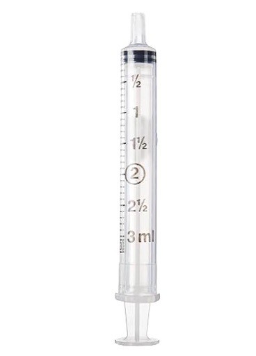 (800/Cs) Laboratory 3mL Plastic Disposable General Use Syringes w/ Slip Tip