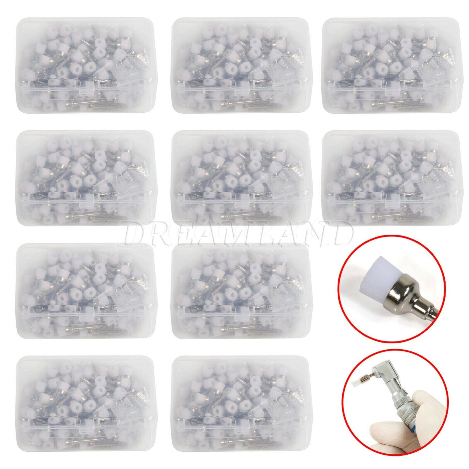 Dental Latch Type Prophy Polishing Brushes brush Flat Nylon Bristles #1 Disposab