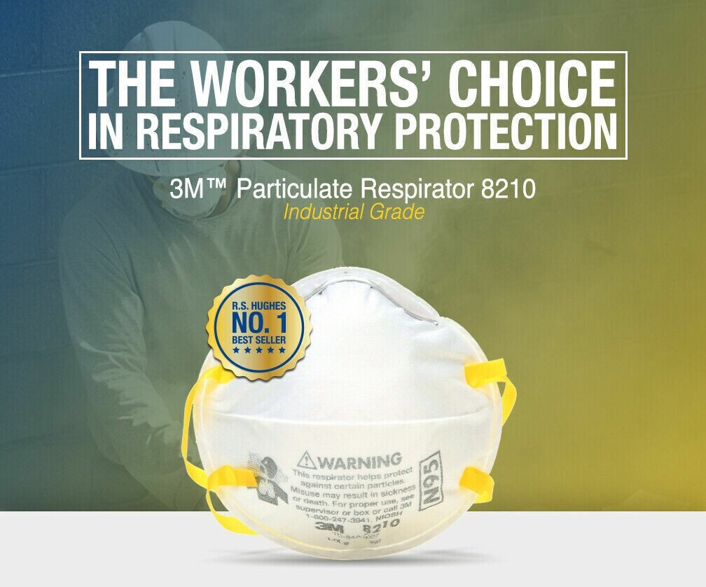 3M 8210 N95 Particulate Respirators, Box of 20/Mask Dispenser (Pack of 20)