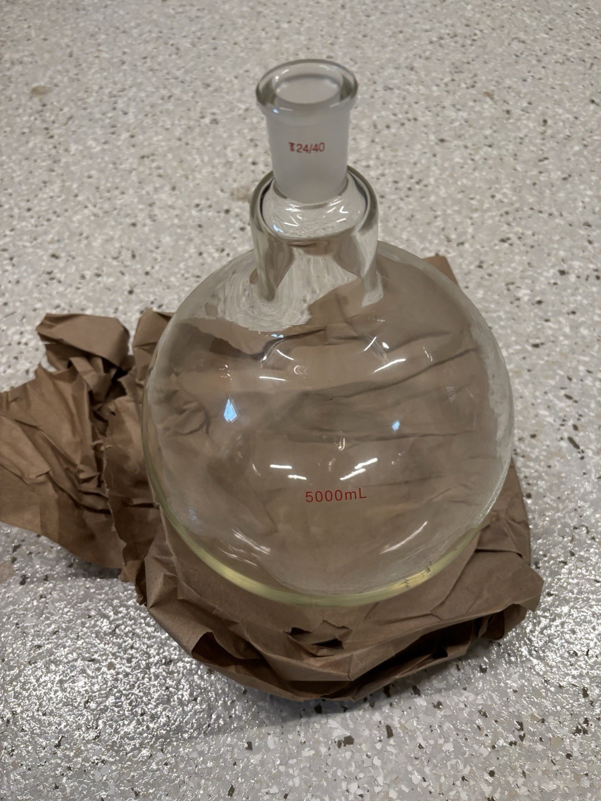 5000 ml Round Bottom Flask, 24/40, Heavy Wall, Rocco Scientific