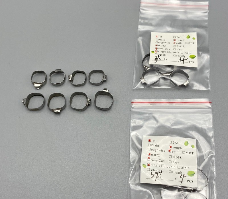 Dental Orthodontic 1st Plain Molar Bands Buccal Tubes Cleats Roth 022 #29-44+