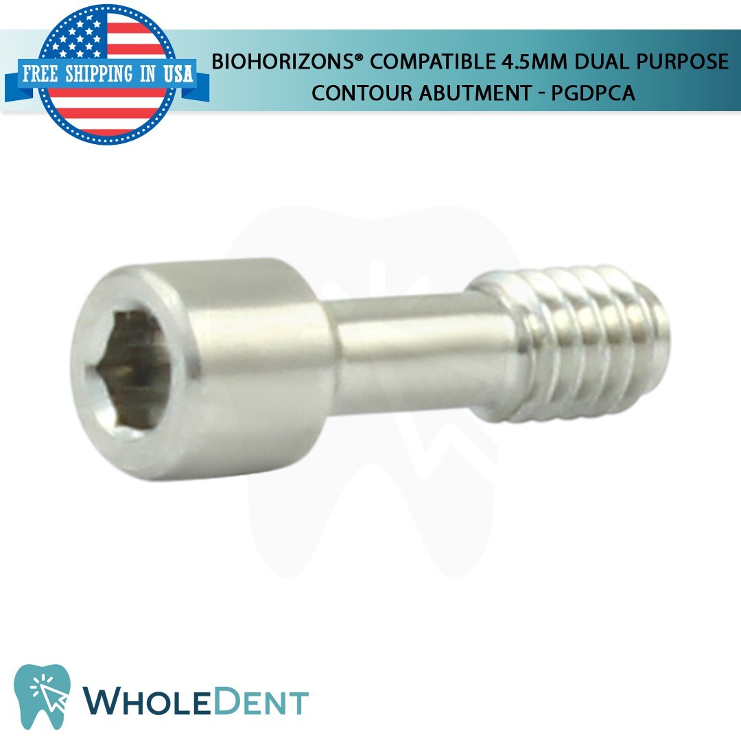 10 BioHorizons® Compatible 4.5mm Dual Purpose Contour Abutment Titanium Dental
