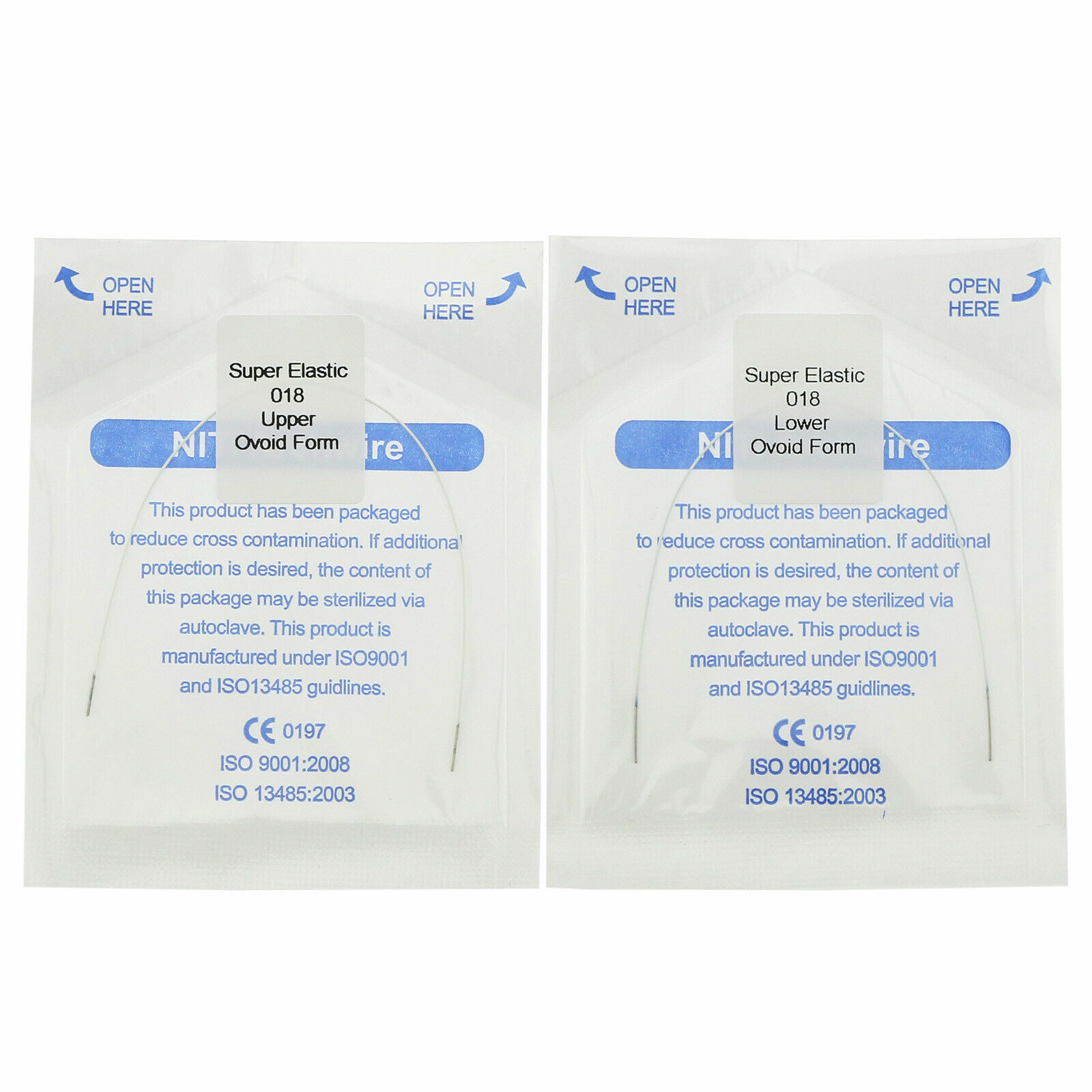 Dental Ortho Super Elastic Niti Arch Wire Rectangular/Round White/Teeth Color