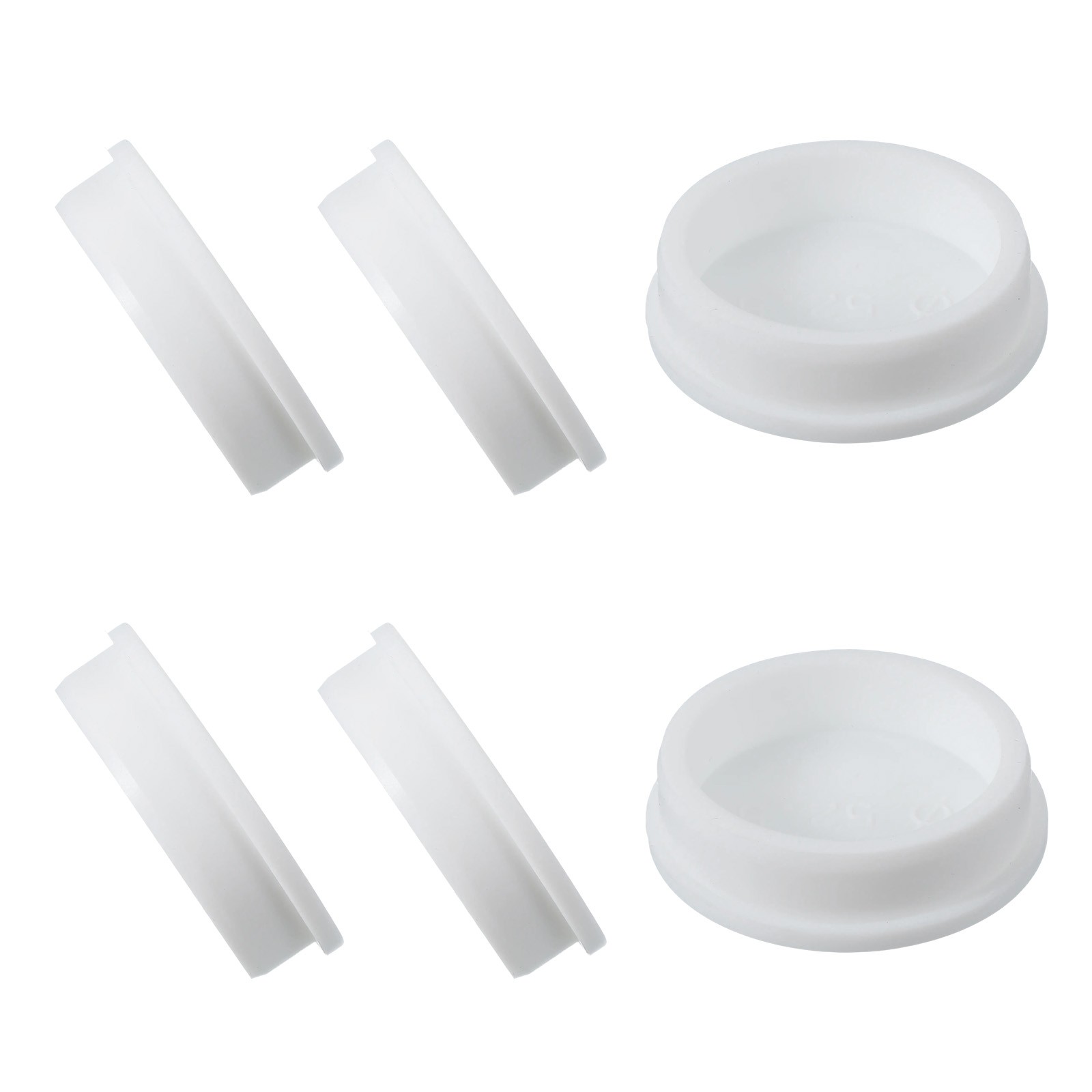 6Pcs T Shaped Silicone Stopper Dia 50 Mm/1.97″ Rubber Plugs White