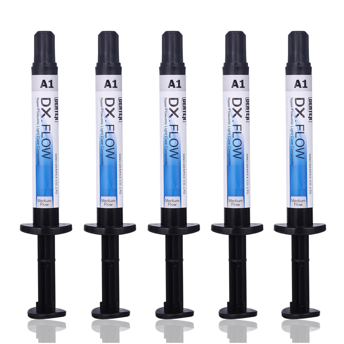 Dentex Dental Flowable Light Cure Composite Medium Flow A1 A2 A3 1/5/10Pcs