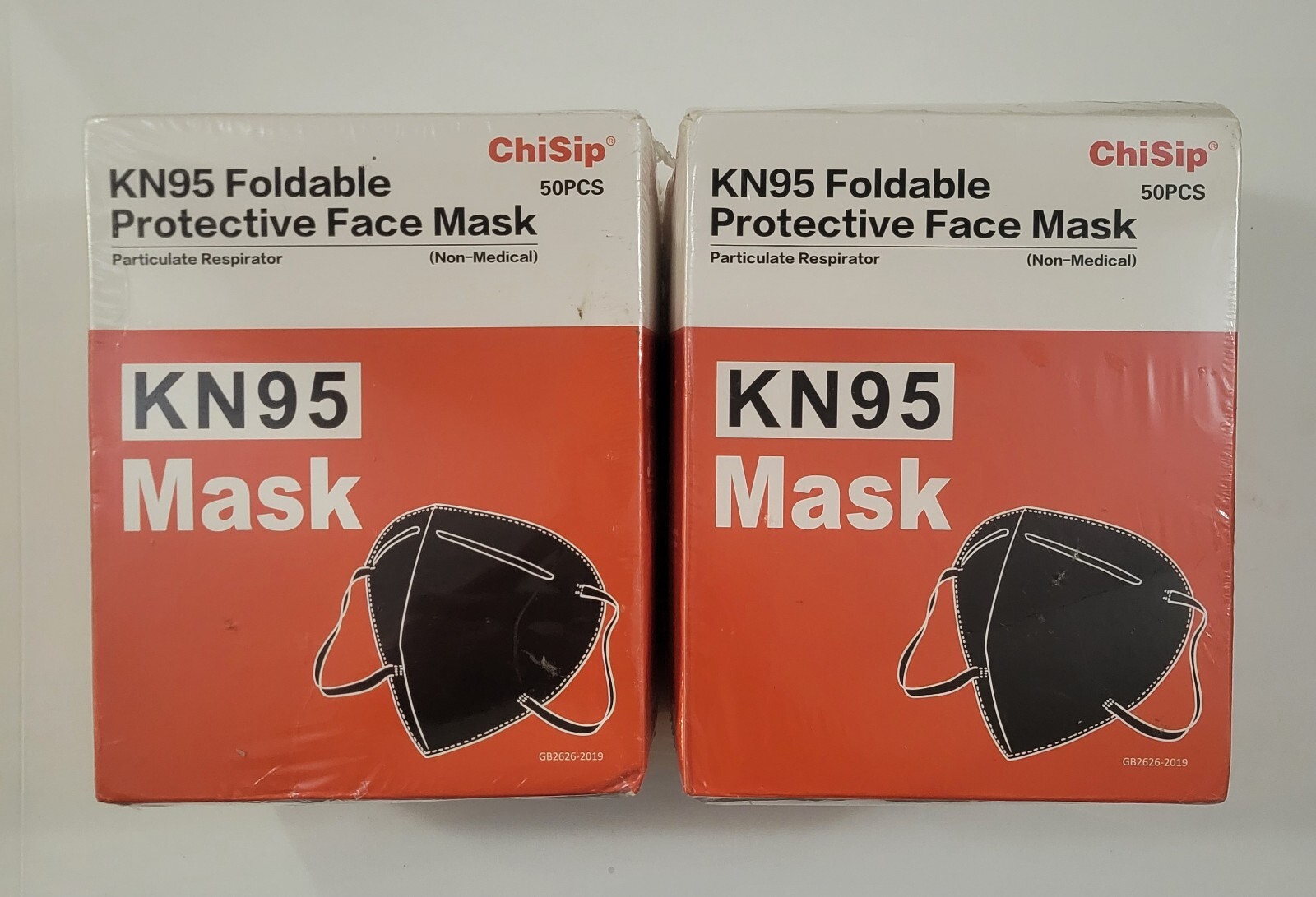 ChiSip KN95 Foldable Protective Face Masks- 100pcs New In Sealed Boxes