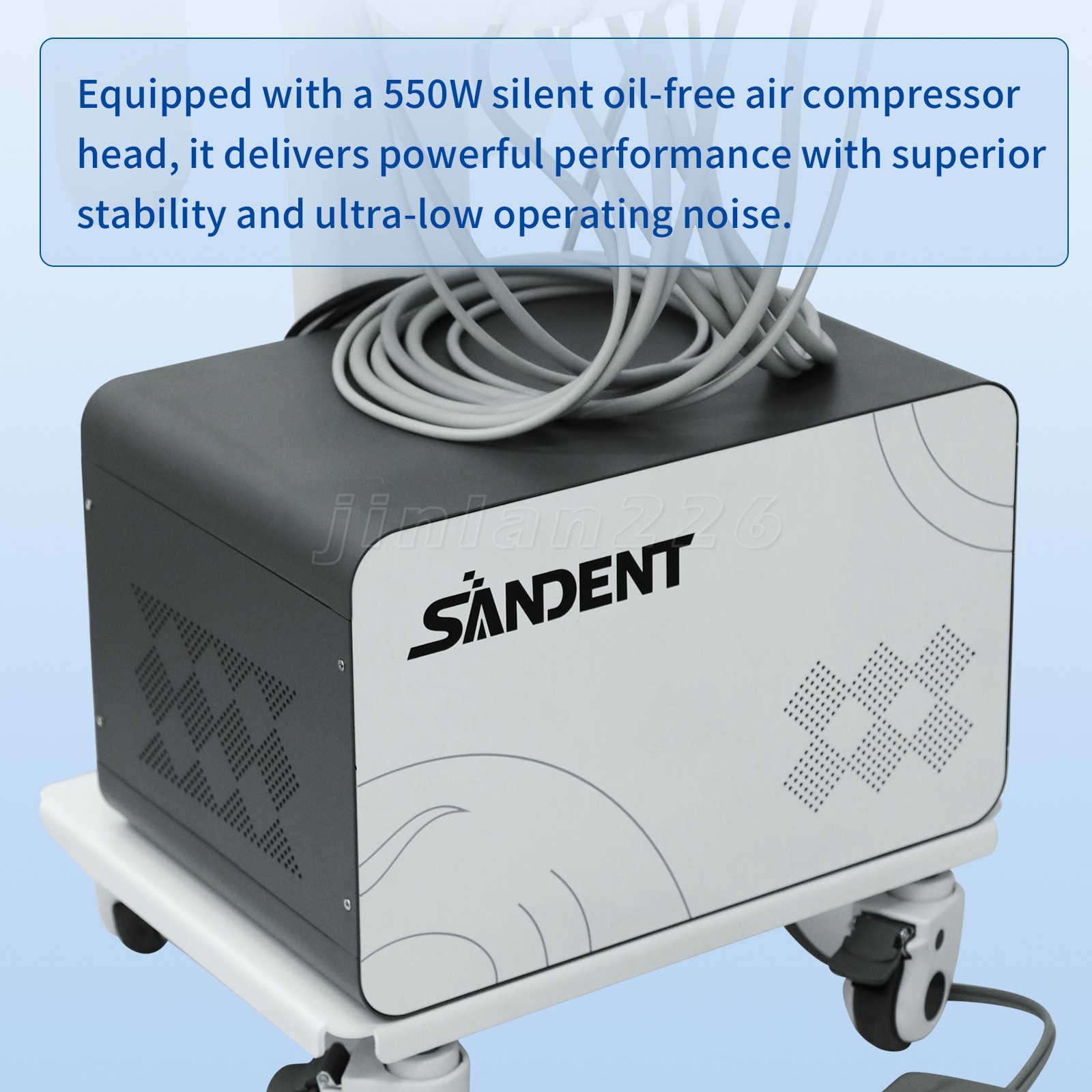Portable Dental Unit with Air Compressor with LED Curing Light Scaler 4 Hole