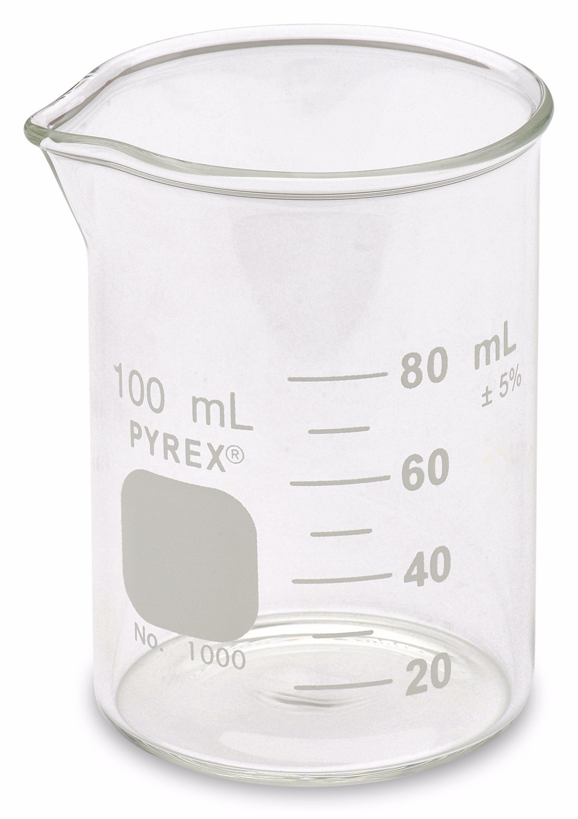 100ml Glass Beaker, Griffin Low Form, Graduated, PYREX 1000-100 (Single)