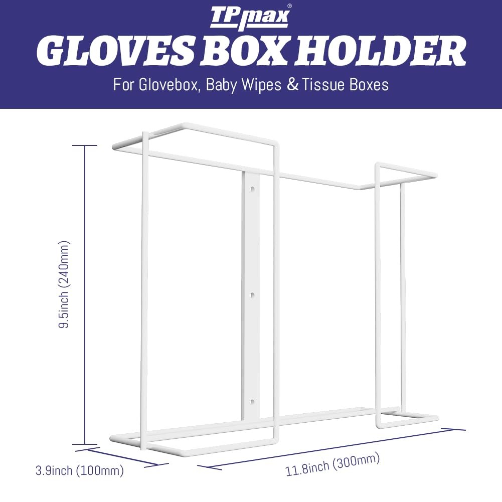 XL Gloves Tissue Holder,Wire Rack Dispenser for Gloves,Tissues Towels Organiz…