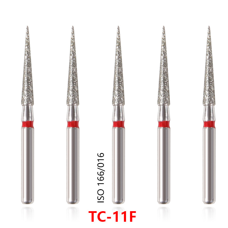 100pcs Dental Diamond Burs for High Speed Handpiece Medium Friction Grip 1.6MM