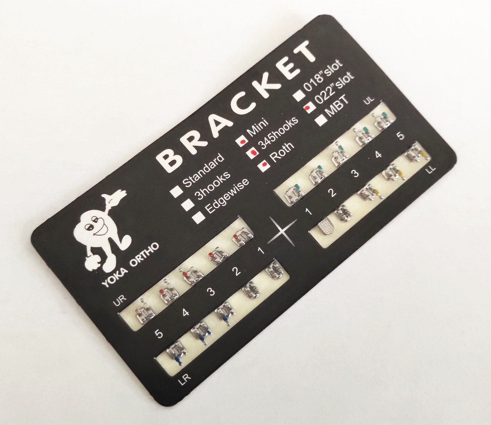 100 Sets Teeth Brackets Mini Roth 022 345 Hooks Dental Metal Braces Black Color