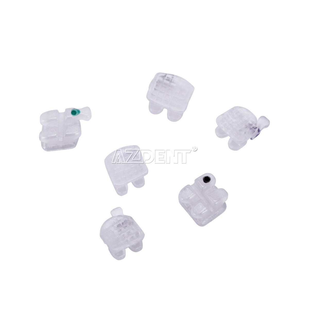 UPS AZDENT Dental Orthodontic Ceramic Brackets Braces Roth 0.022 3-4-5 Hooks