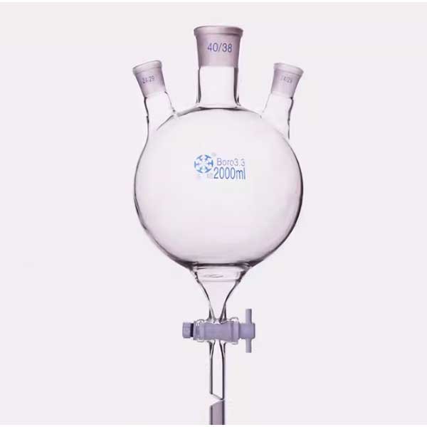 Lab Essential: Spherical Separating Funnel 50ml-2000ml,3 Joints, Borosilicate