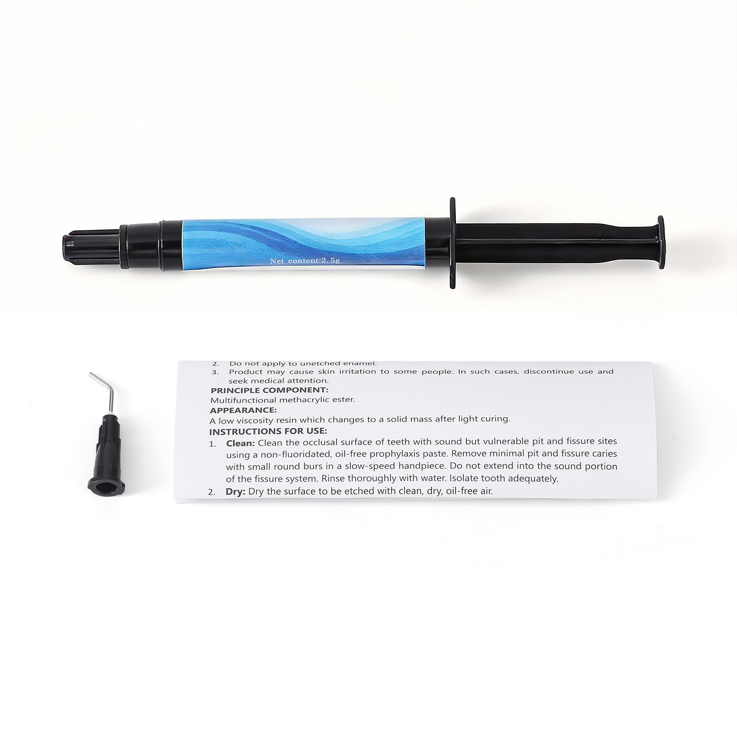 Dental Light Cure Pit And Fissure Sealant Syringe Caries Prevention Teeth 2.5g