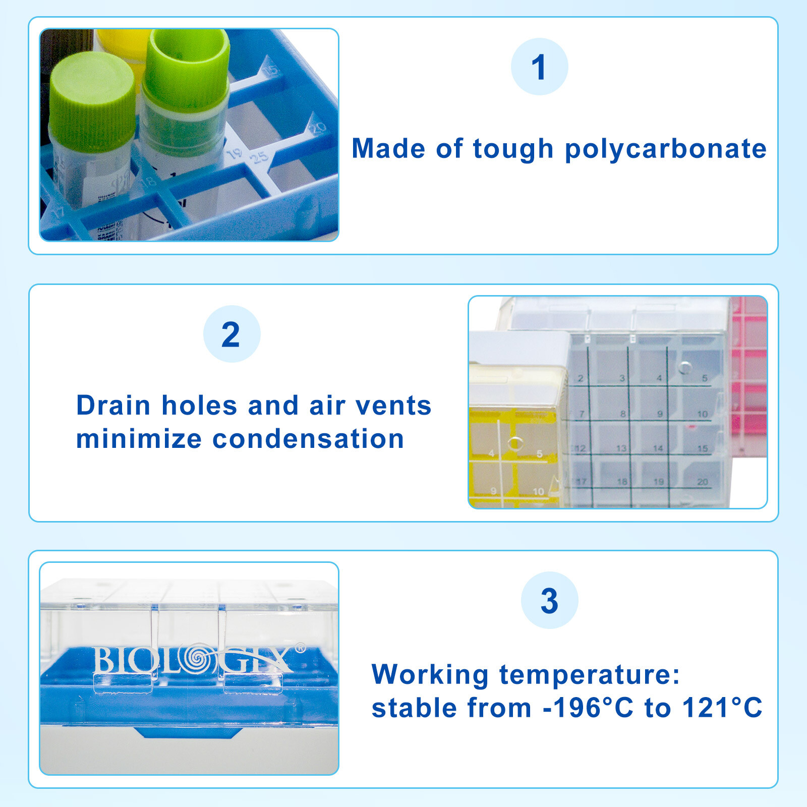 PC Cryogenic Boxes-2in. 25-Well, 5/Pack, 30/Case